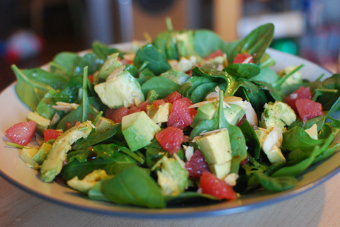Avocado, Grapefruit and Spinach Salad Recipe