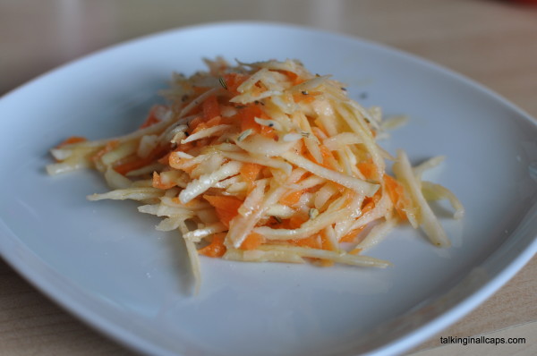 Shredded Carrot and Kohlrabi Salad