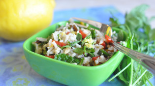 Rice Salad With Herbs and Roasted Peppers