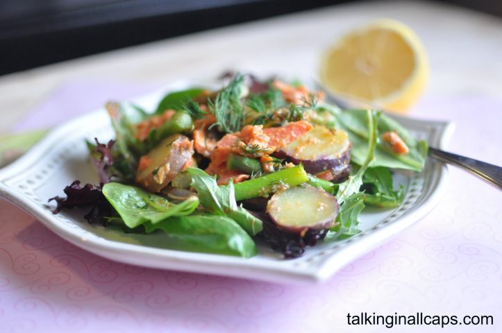 Salmon Salad with Asparagus and Baby Potatoes