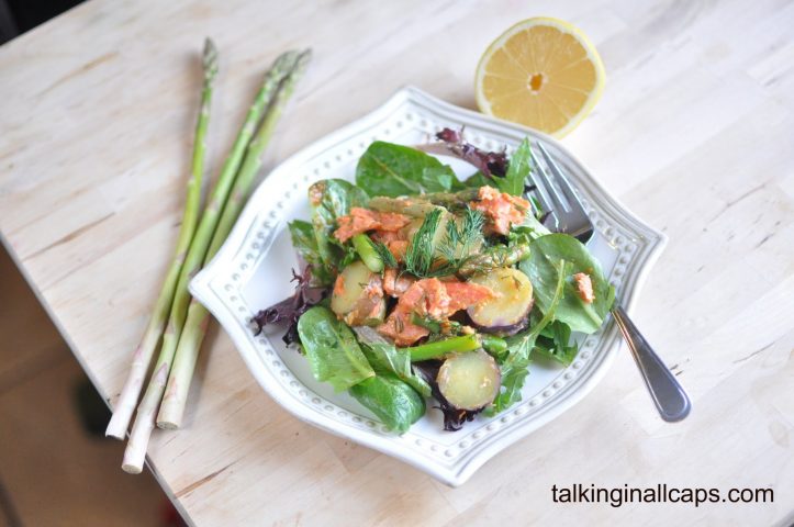 Salmon Salad with Asparagus and Baby Potatoes