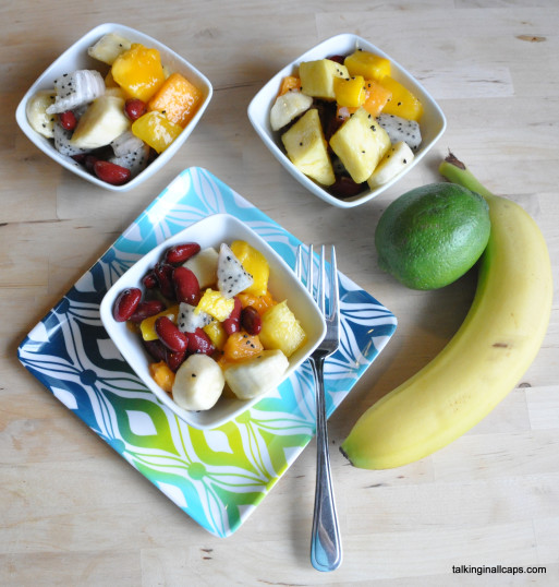 Thai Inspired Tropical Fruit Salad with Red Beans