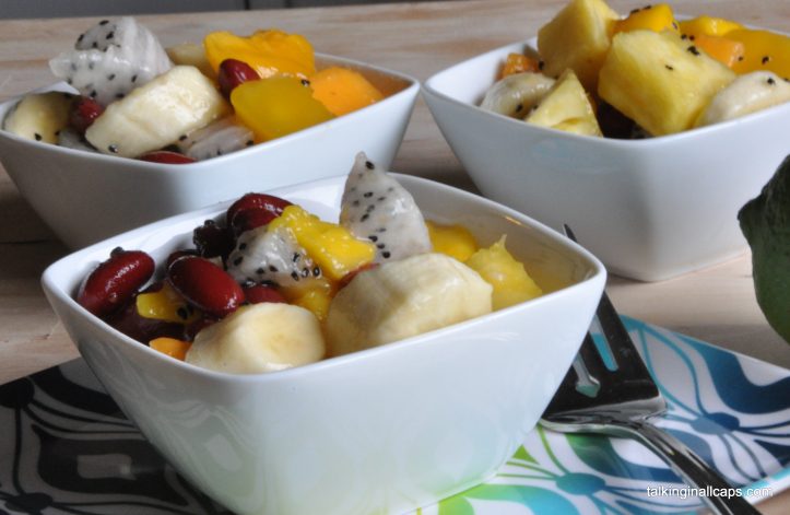 Thai Inspired Tropical Fruit Salad with Red Beans