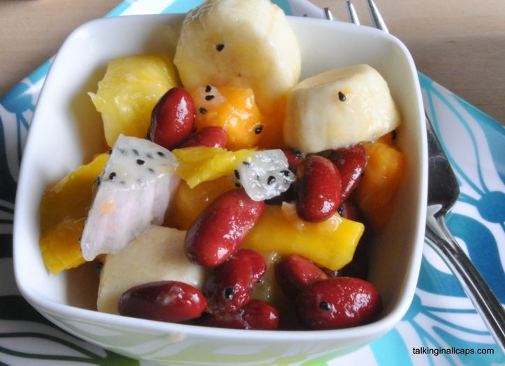 Thai Inspired Tropical Fruit Salad with Red Beans
