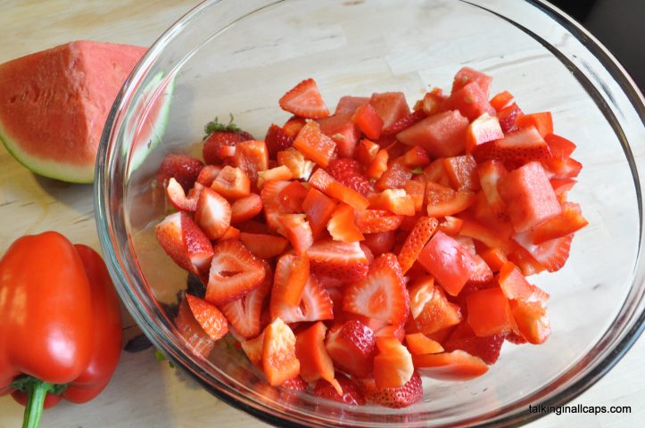 Watermelon Salad with a Sesame Ginger Dressing