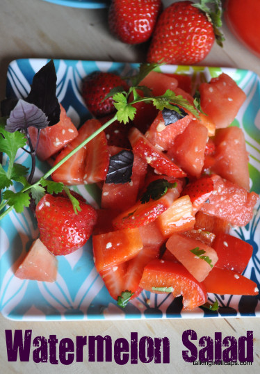 Watermelon Salad with a Sesame Ginger Dressing