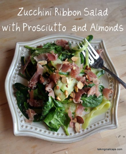 Zucchini Ribbon Salad with Prosciutto and Almonds