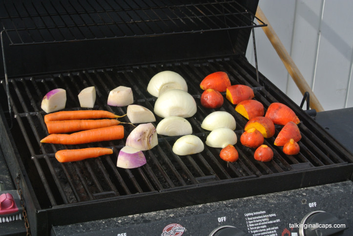 Grilled Vegetable Salad with Greens and Mustard Dressing