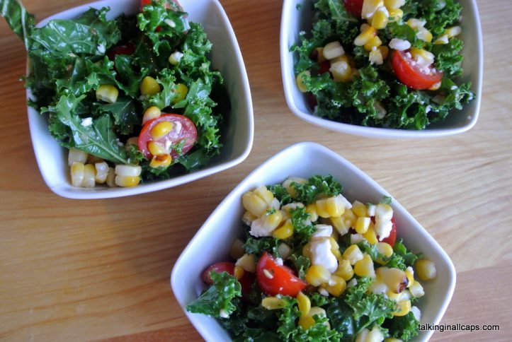 Kale Salad with Grilled Corn