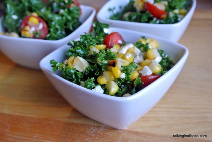 Kale Salad with Grilled Corn