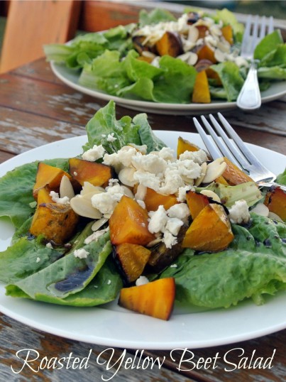 Roasted Yellow Beet Salad with Feta