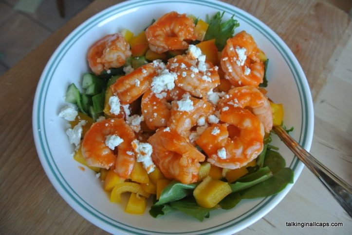 Buffalo Shrimp Salad