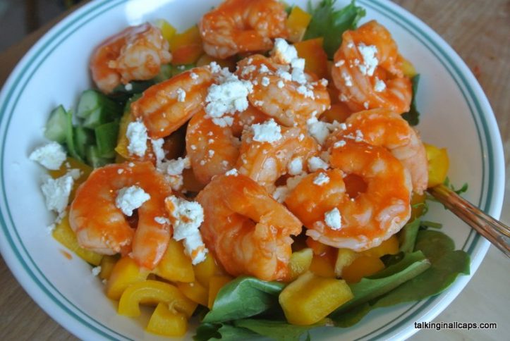 Buffalo Shrimp Salad