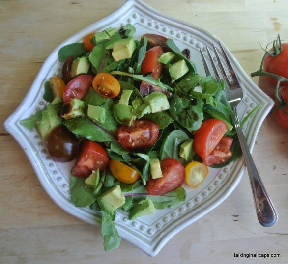 Avocado, Spinach and Tomato Salad
