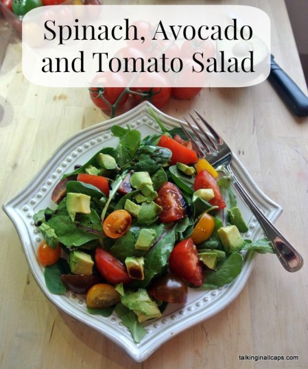 spinach avocado tomato salad