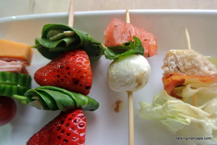  Salad on a Stick -12 Great Salads to Take to a Potluck or Feed a Big Group - talkinginallcaps.com