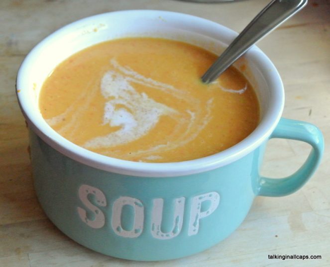 Curry Sweet Potato Lentil Coconut Soup - #52soups