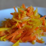 Salad #2 Shredded Yellow Beet, Carrot and Apple Salad with Orange Ginger Dressing