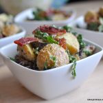 Salad #10 Bacon Roasted Potato Salad with Kale and Tahini Dressing