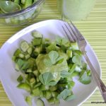 Salad #8 –  Green Chopped Salad with Healthy Green Goddess Dressing