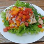Salad #30 – Watermelon Salsa over Grilled Chicken and Greens