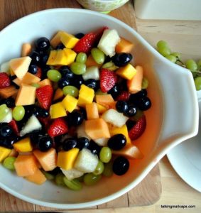 Rainbow Fruit Salad - 12 Great Salads to Take to a Potluck or Feed a Big Group - talkinginallcaps.com