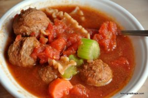Simple Meatball Soup - #52soups