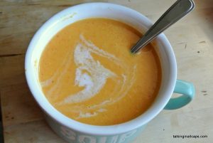 Curry Sweet Potato Lentil Coconut Soup - #52soups
